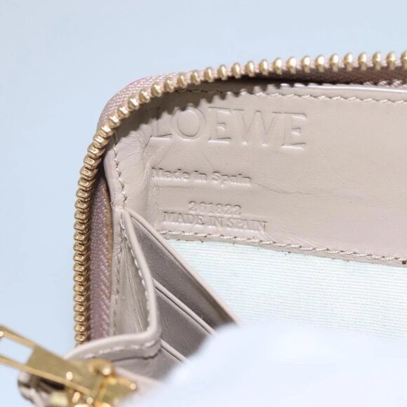 LOEWE Anagram Wallet Leather Pink Auth am7936 - Picture 14 of 16
